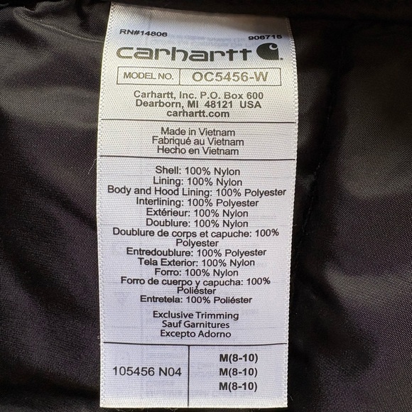 Carhartt Black Relaxed Fit Jacket - Picture 3 of 3